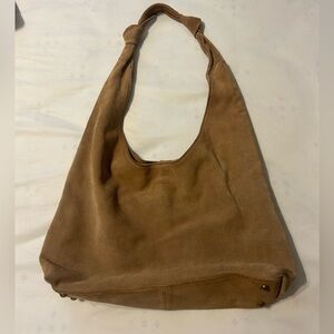 American Leather Co. Knot Suede Hobo Bag